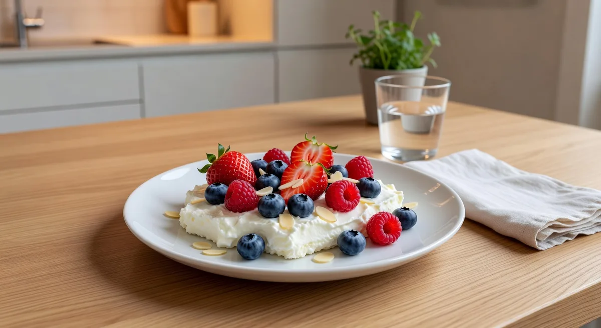 Grekisk yoghurtbark med bär och mandel