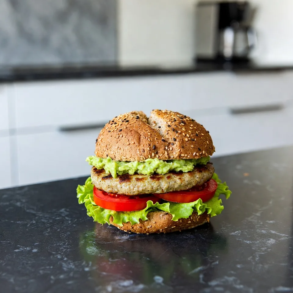 Saftig hamburgare med kalkon och avokadoröra