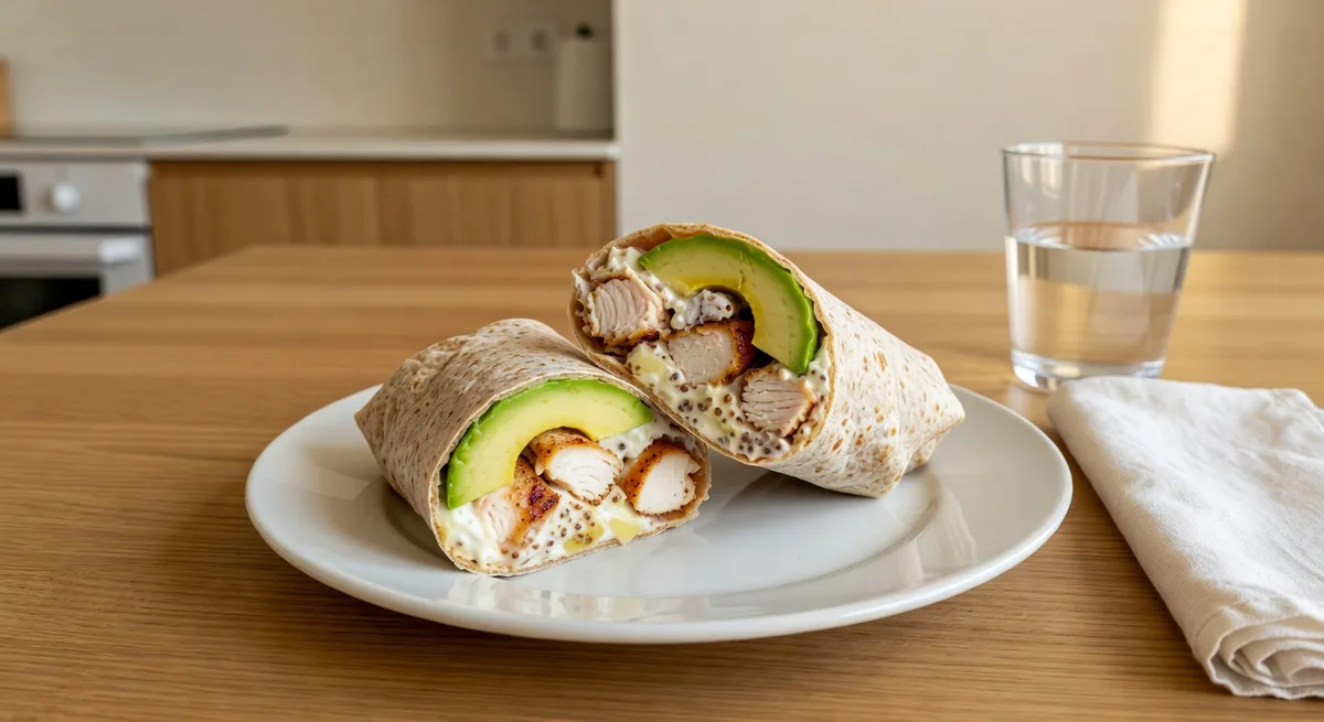 Kycklingwrap med avokado och kvargdressing
