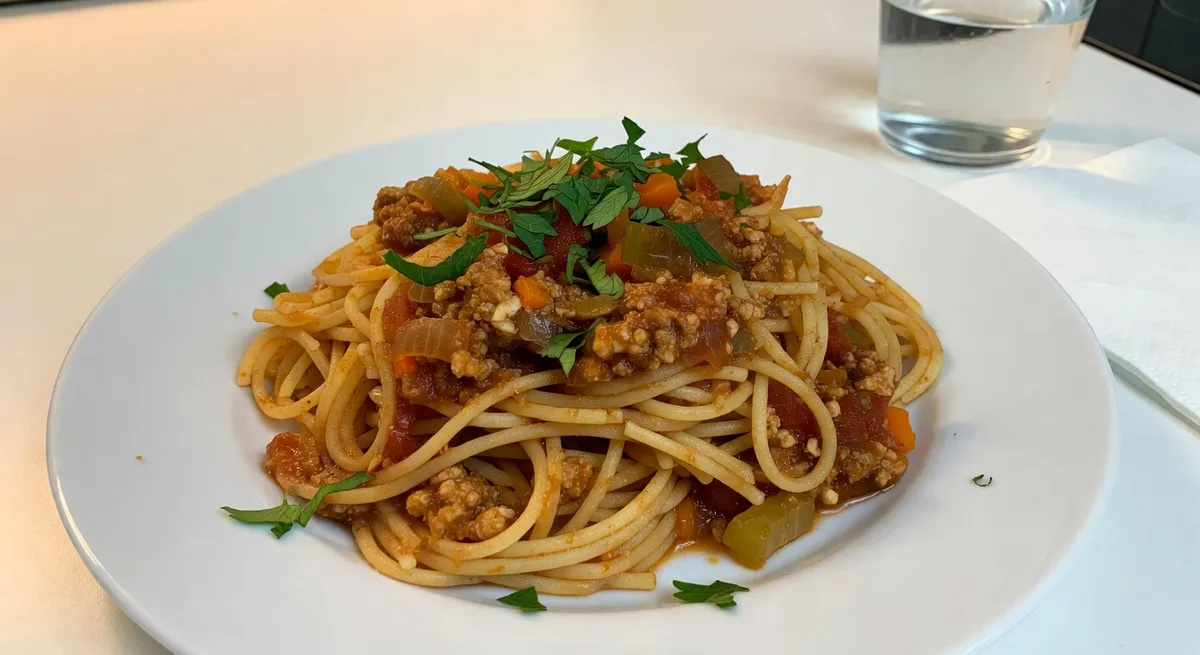 Klassisk Spaghetti Bolognese med Kycklingfärs